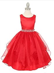 Girls Organza  Applique Flower-Girl Dress/Bridesmaid Dress/Party Dress/Wedding Dress  With a Bow(s)