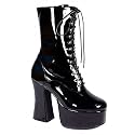 SLUSH-62, 4 3/4' P/F Blk PatAnkle Boots