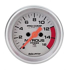Auto Meter 4374 Ultra-Lite Full Sweep Electrical Nitrous Pressure Gauge