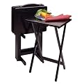 Wood 5-pc. TV Tray Set - Black