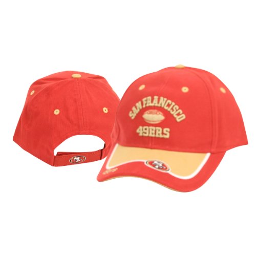 San Francisco 49ers Adjustable Baseball Hat - Red / Khaki Inset