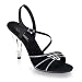 Caress 4 Inch Sexy Wedding Shoe Stiletto Heel Sling Back Rhinestone Accents Black Satin CLEARANCE