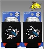 SET OF 2 SAN JOSE SHARKS NHL CAN KADDY KOOZIE COOLER