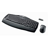Logitech Cordless Desktop MX 3200 Laser - Keyboard - wireless - RF - mouse - USB wireless receiver - black - German