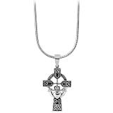 Inox 316L Stainless Steel Oxidized Claddagh Pendant