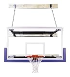 First Team SuperMount 68 Triumph Wall-Mounted Basketball Hoop with 72 Inch Glass Backboard
