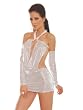 Sexy Mini Dress Metallic Clubwear Dress Dancer Clothing Stripper