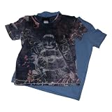 American Apparel 2 Pack for Kids - Short Sleeve Tee in Baby Blue (size 2T) and Buddah Burnout Tee - Ships in 24 Hours!
