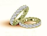 14K Yellow Gold Diamond Eternity Band-GH SI-5.00 Ct.