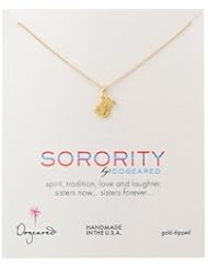 Dogeared "Sorority" Lyre Necklace, 16"