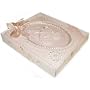 Baby Photo Album for 24 4x6 pictures, pink fabric cover, white slip-in pockets; great gift!