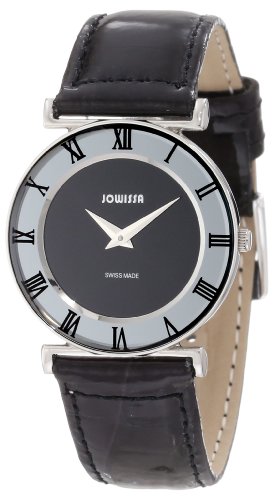 Jowissa Women's J2.006.M Roma 30 mm Black Dial Leather Roman Numeral Watch