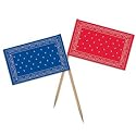 Bandana Flag Picks, 2.5-inches 50 Per Pack