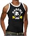 Banana Joe V2 Ringer / Kontrast Tank Top Black/White, XXL