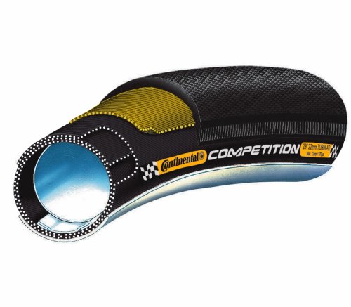 Continental Competition Tubular Road Bicycle Tire with Black Chili (28x25 (27x1), Tubular, Black) On Sale