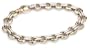 14k Yellow and White Gold Rolo Link Bracelet, 7.5"