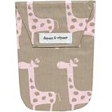 Diapees & Wipees Pink Giraffe Baby Diaper and Wipes Bag