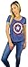 Marvel Womens Captain America Burnout Ringer Tee