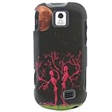 Crystal Hard RUBBERIZED BLACK With Forever Love Design Faceplate Cover Case ....