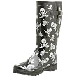 Chooka Women's Tossed Skulls Rainboot