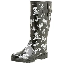 Chooka Women's Tossed Skulls Rainboot