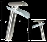 New Brushed Nickel Waterfall Sink Faucet Bath Faucet