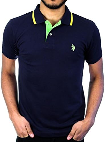 U.S. Polo Assn. Solid Slim Fit Pique Polo L Navy