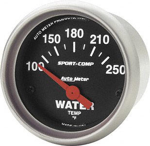 Auto Meter 3531 Sport-Compact Short Sweep Electric Water Temperature Gauge