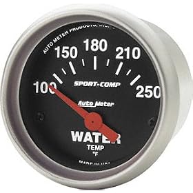 Auto Meter 3531 Sport-Compact Short Sweep Electric Water Temperature Gauge