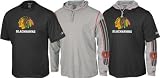 Chicago Blackhawks -Black/Grey- Hoodie Tee Combo - Small