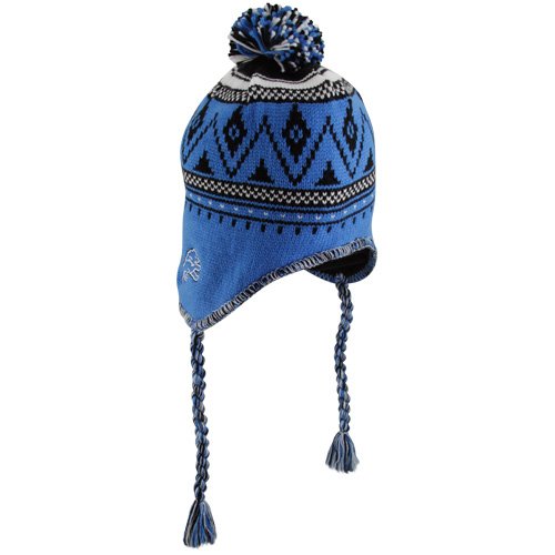 Detroit Lions Knit Hat: Braided Pom Knit Hat