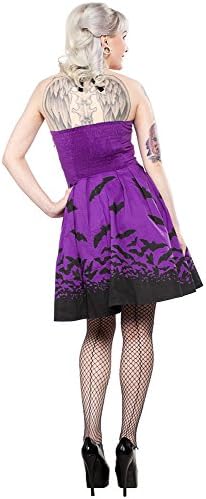 Sourpuss Spooksville Bats Dress Purple M