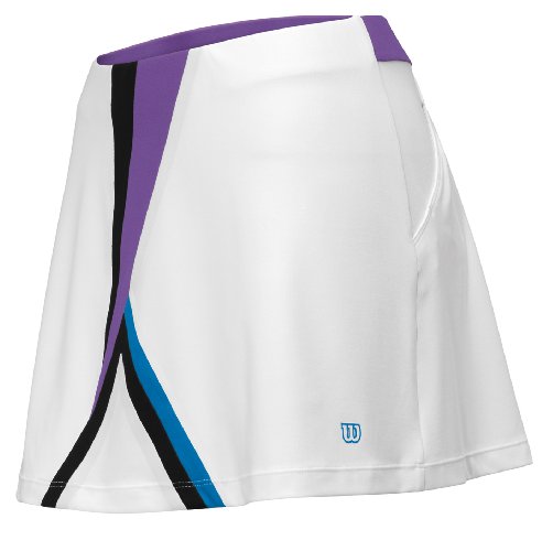 Wilson Damen Tennisrock La Divine Skirt, weiss/lavender/pool, S, WRA3368001000sm