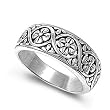 Sterling Silver Ring - Flowers - 9mm x 5mm (Sizes 6-10) Sterling Silver Ring - Flowers - 9mm x 5mm (Sizes 6-10)