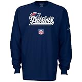 Reebok New England Patriots Navy Blue Team Marks Long Sleeve T-shirt