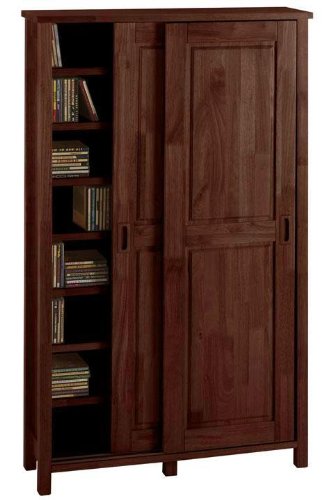 Mission Sliding Two - door Multicolormedia Cabinet - Wood Doors, TWO-DOOR, CHESTNUT
