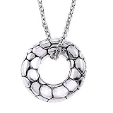Silver Open Circle Bali Pendant