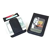 Fine Leather Hand Crafted Mans Man's Mens Men's Mini Wallet Credit Card Holder with Magnetic Money Clip