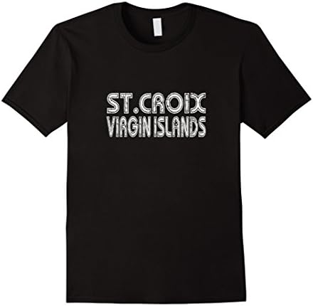 Men's St.Croix US Virgin Islands T-shirt USVI Caribbean Gift Large Black