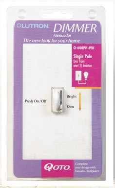 LUTRON ELECTRONICS CO. Q-600PH-IV SINGLE POLE DIMMER