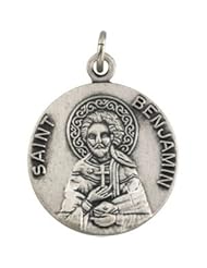 CleverEves 14K Yellow Gold 18.00 mm Saint Benjamin Medal