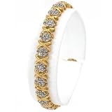 10K Gold 3cttw Diamond Hugs & Kisses Tennis Bracelet 7