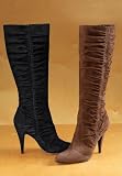 Tall Ruched Suede Boot