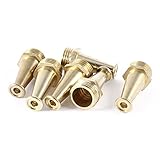 uxcell　ホースバーブカプラ　ゴールドトーン　ブラス素材　47 x 21mm　6個入り