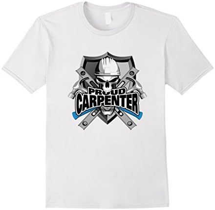 Men's Carpenter Skull T-Shirt Medium White