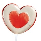 Valentine Special RED 2 Tone Heart Lollipops (120 Pcs)