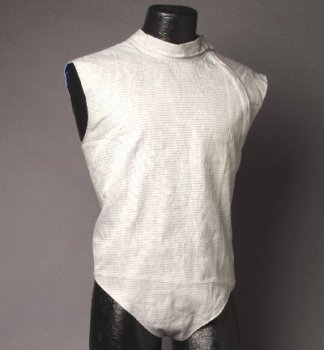 Womens Left Handed Deluxe washable electric foil fencing front zip lame (vest)