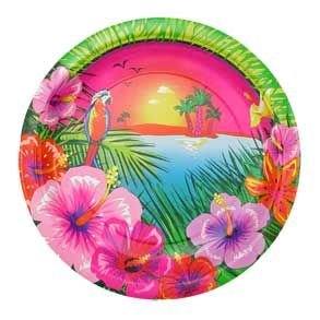 9 Luau Plates