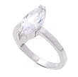 SilverBin Sterling Silver Engagement Style Marquis Cut CZ Ring