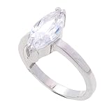 SilverBin Sterling Silver Engagement Style Marquis Cut CZ Ring